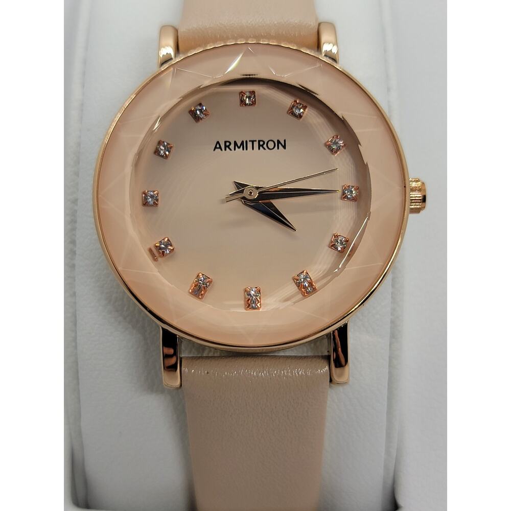 Women's Armitron Leather Swarovski Crystals #14